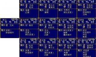 梦幻模拟战2转职表图